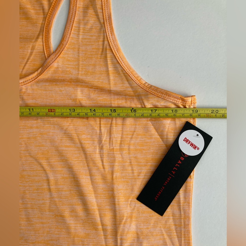 BALLY | NWT Women’s Total Fitness Heathered Cantaloupe Color Racerback Tank - Picture 7 of 7
